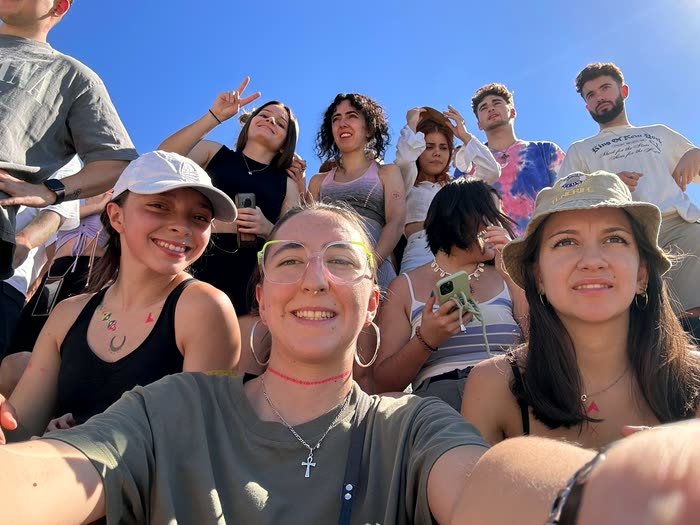 Un selfi del grupo al sol